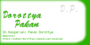 dorottya pakan business card